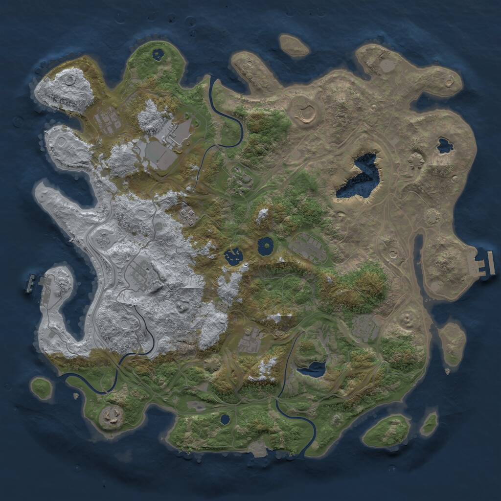 Rust Map: Procedural Map, Size: 4250, Seed: 451818300, 17 Monuments