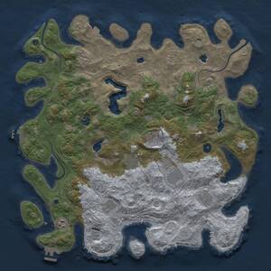 Thumbnail Rust Map: Procedural Map, Size: 4500, Seed: 1447280729, 15 Monuments