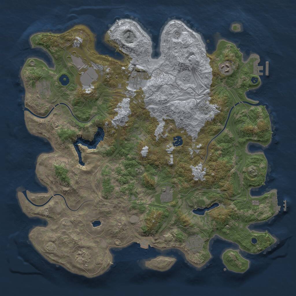 Rust Map: Procedural Map, Size: 4250, Seed: 97488490, 15 Monuments