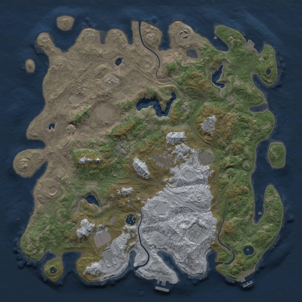 Rust Map: Procedural Map, Size: 4500, Seed: 147662017, 15 Monuments