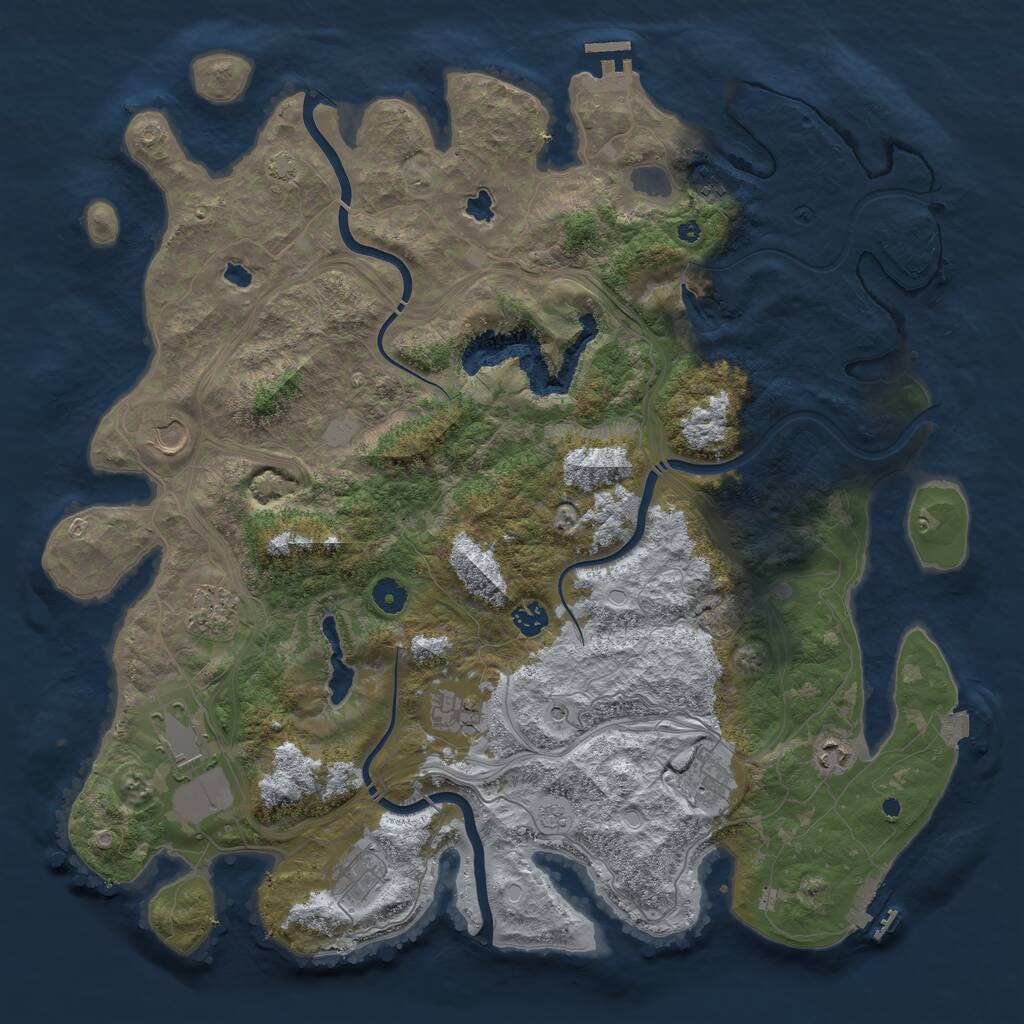 Rust Map: Procedural Map, Size: 4500, Seed: 147662017, 15 Monuments
