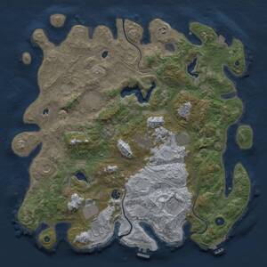 Thumbnail Rust Map: Procedural Map, Size: 4500, Seed: 147662017, 15 Monuments