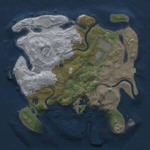 Thumbnail Rust Map: Procedural Map, Size: 3500, Seed: 554401436, 14 Monuments