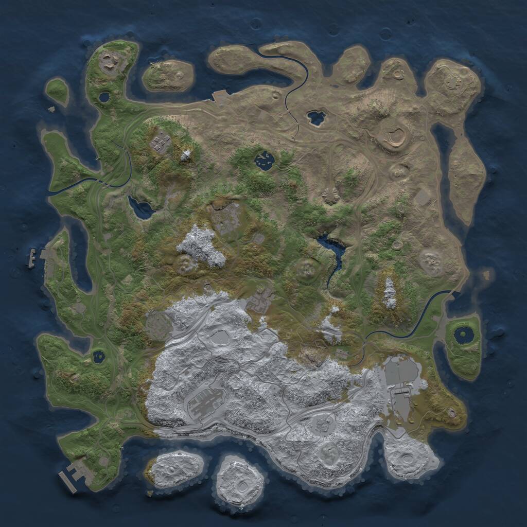 Rust Map: Procedural Map, Size: 4250, Seed: 1737325296, 15 Monuments