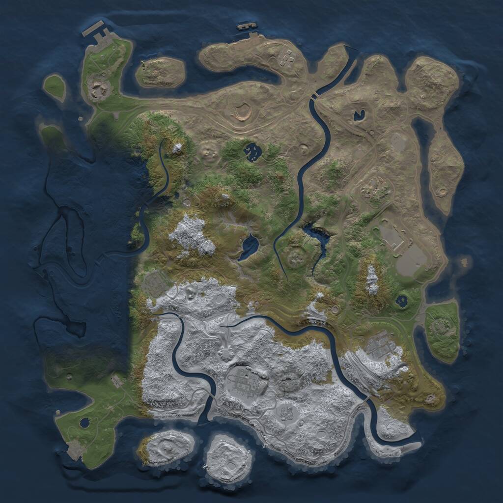 Rust Map: Procedural Map, Size: 4250, Seed: 1737325296, 15 Monuments