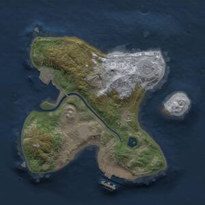 Thumbnail Rust Map: Procedural Map, Size: 2000, Seed: 1635572129, 3 Monuments