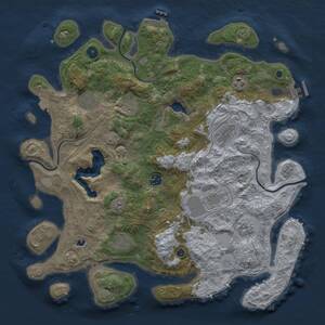 Thumbnail Rust Map: Procedural Map, Size: 4250, Seed: 1196533164, 15 Monuments