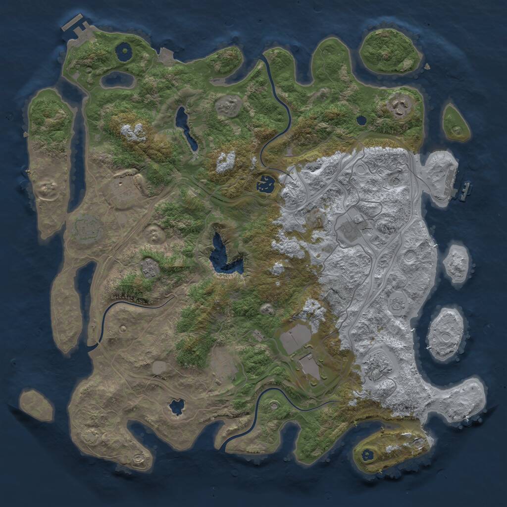 Rust Map: Procedural Map, Size: 4250, Seed: 661063294, 15 Monuments