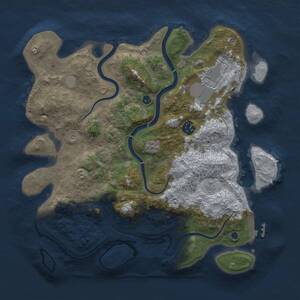 Thumbnail Rust Map: Procedural Map, Size: 3500, Seed: 761336750, 8 Monuments