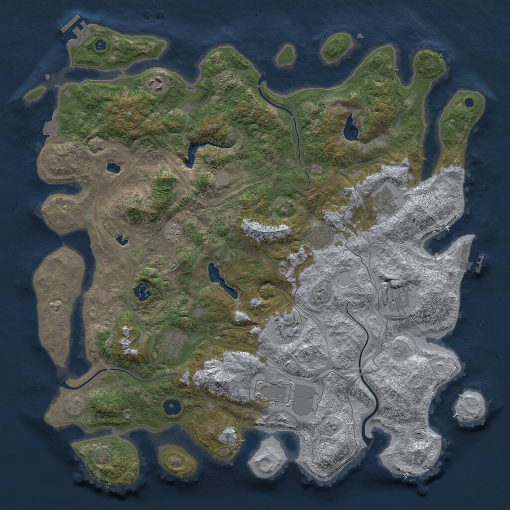 Rust Map: Procedural Map, Size: 4500, Seed: 502011370, 15 Monuments