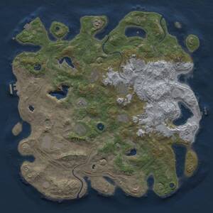 Thumbnail Rust Map: Procedural Map, Size: 4500, Seed: 1884128063, 17 Monuments