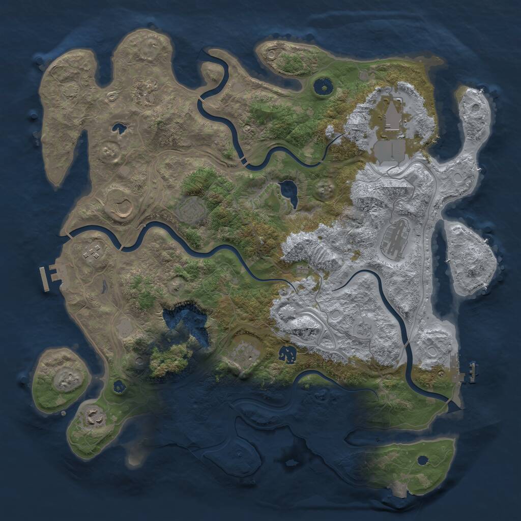 Rust Map: Procedural Map, Size: 4250, Seed: 11583, 15 Monuments