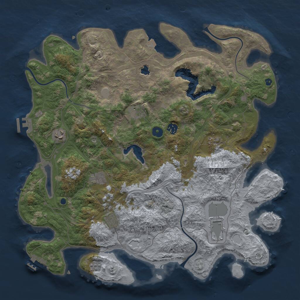 Rust Map: Procedural Map, Size: 4250, Seed: 5038573, 14 Monuments