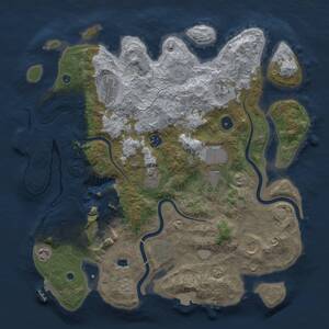 Thumbnail Rust Map: Procedural Map, Size: 4000, Seed: 5122024, 16 Monuments