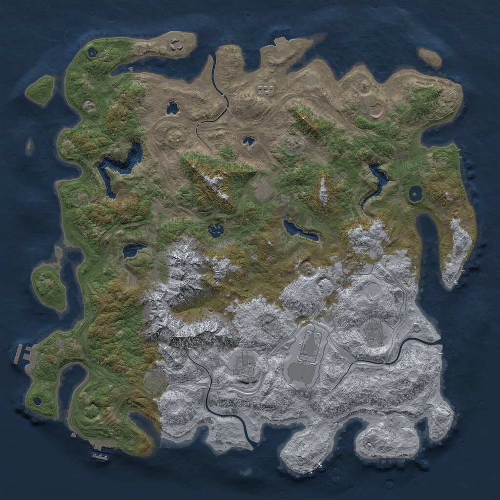 Rust Map: Procedural Map, Size: 5000, Seed: 1959070836, 16 Monuments