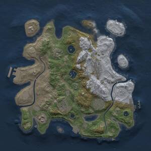 Thumbnail Rust Map: Procedural Map, Size: 3000, Seed: 147889719, 12 Monuments