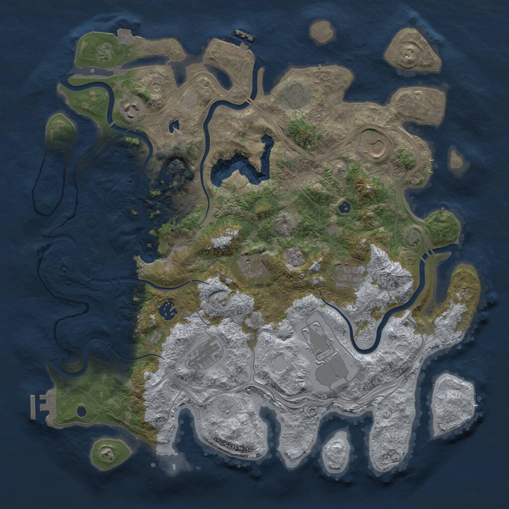 Rust Map: Procedural Map, Size: 4250, Seed: 823377651, 15 Monuments