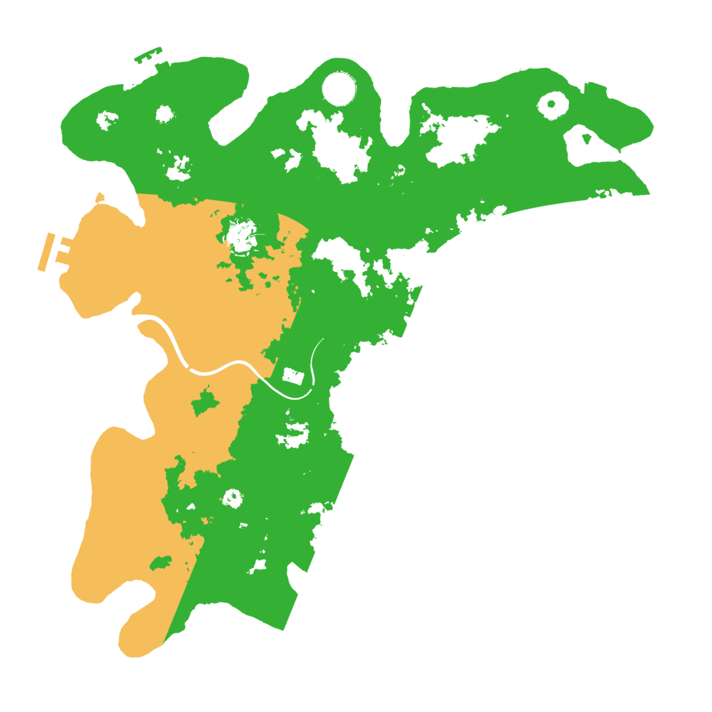 Biome Rust Map: Procedural Map, Size: 3700, Seed: 91785085