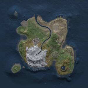 Thumbnail Rust Map: Procedural Map, Size: 1900, Seed: 1376479701, 3 Monuments