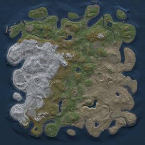 Thumbnail Rust Map: Procedural Map, Size: 4500, Seed: 1603150, 17 Monuments