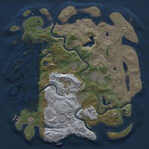 Thumbnail Rust Map: Procedural Map, Size: 4500, Seed: 584574261, 15 Monuments