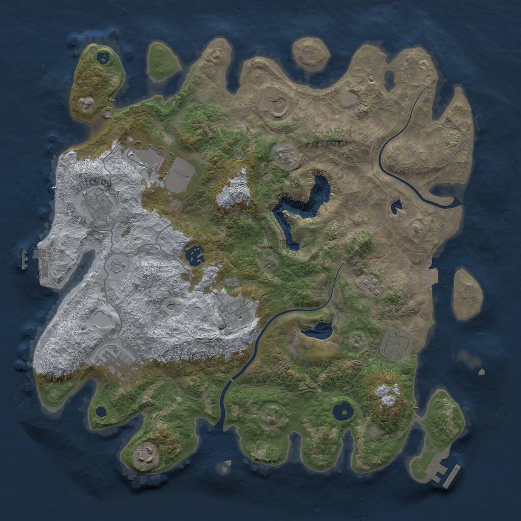 Rust Map: Procedural Map, Size: 4000, Seed: 1505349597, 15 Monuments