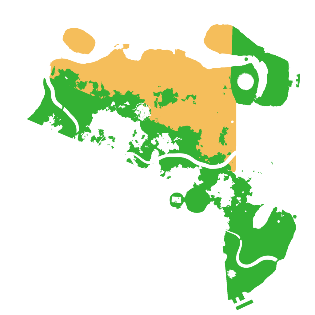 Biome Rust Map: Procedural Map, Size: 3500, Seed: 126358