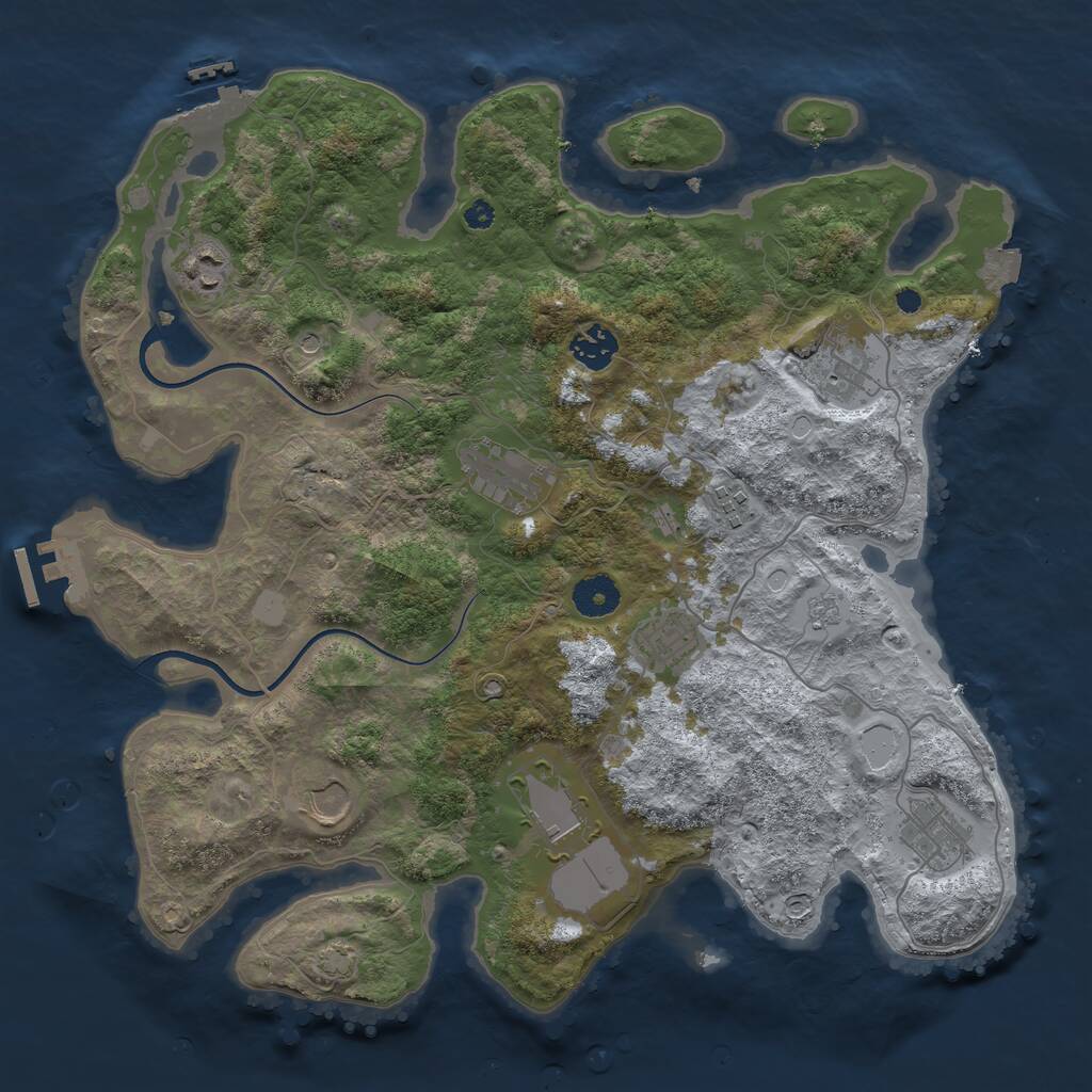 Rust Map: Procedural Map, Size: 3700, Seed: 1748160101, 15 Monuments