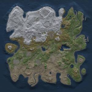 Thumbnail Rust Map: Procedural Map, Size: 4000, Seed: 1986589406, 17 Monuments