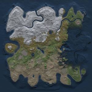 Thumbnail Rust Map: Procedural Map, Size: 4000, Seed: 1986589406, 16 Monuments