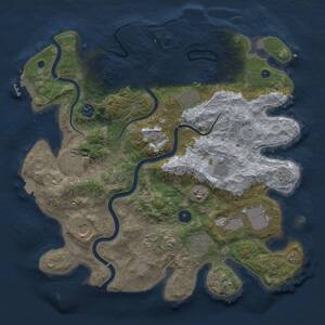 Thumbnail Rust Map: Procedural Map, Size: 3800, Seed: 17838329, 15 Monuments