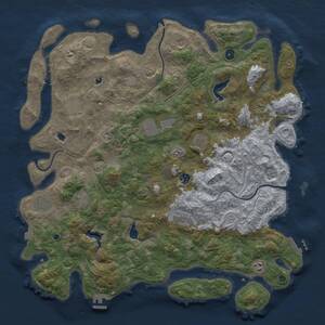 Thumbnail Rust Map: Procedural Map, Size: 4800, Seed: 659905043, 17 Monuments