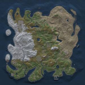 Thumbnail Rust Map: Procedural Map, Size: 4100, Seed: 8179, 14 Monuments