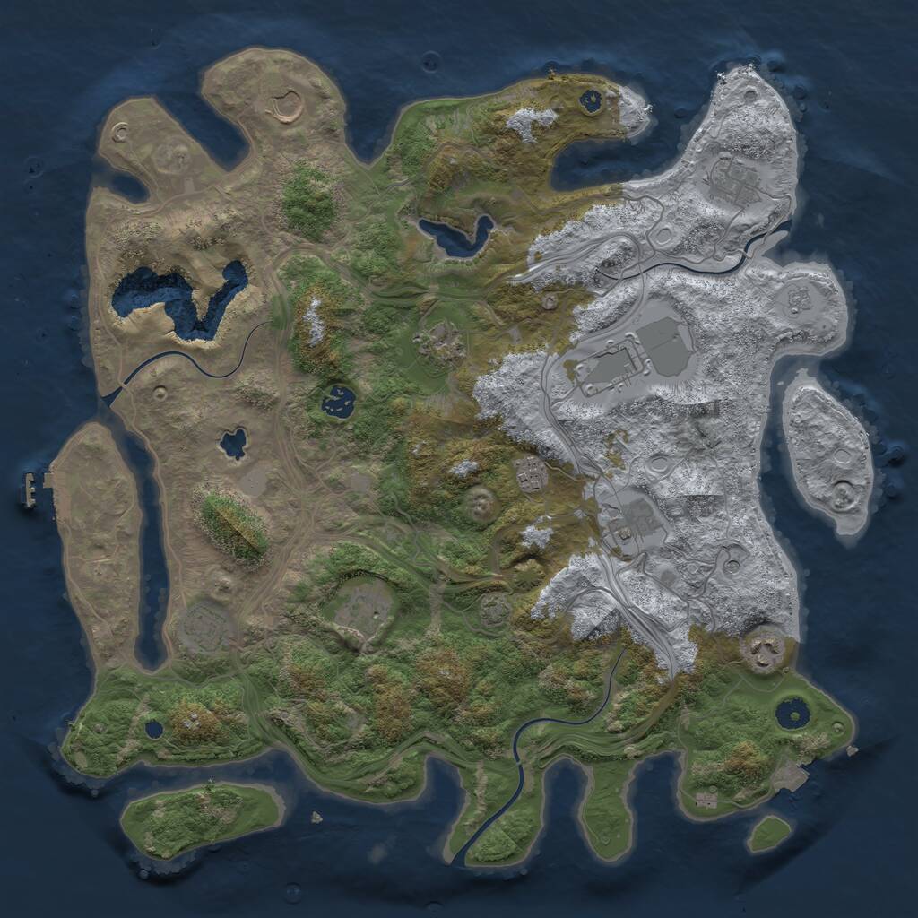 Rust Map: Procedural Map, Size: 4250, Seed: 152744600, 15 Monuments