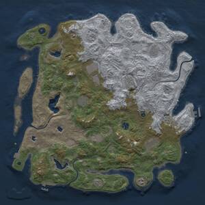 Thumbnail Rust Map: Procedural Map, Size: 4500, Seed: 1731312085, 16 Monuments