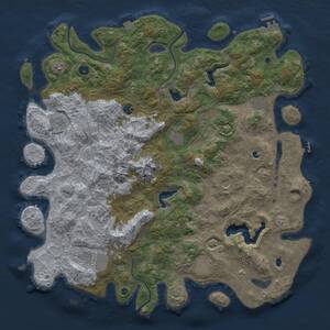 Thumbnail Rust Map: Procedural Map, Size: 5000, Seed: 1015470676, 16 Monuments