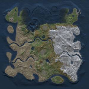 Thumbnail Rust Map: Procedural Map, Size: 4250, Seed: 870259401, 17 Monuments