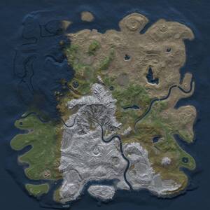 Thumbnail Rust Map: Procedural Map, Size: 5000, Seed: 608226934, 17 Monuments