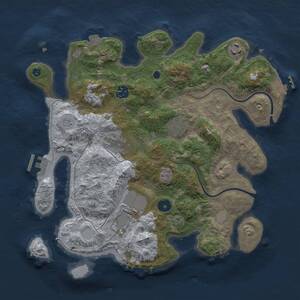 Thumbnail Rust Map: Procedural Map, Size: 3500, Seed: 412251083, 12 Monuments