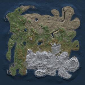 Thumbnail Rust Map: Procedural Map, Size: 4000, Seed: 744006793, 16 Monuments