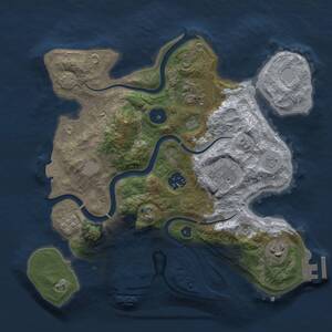 Thumbnail Rust Map: Procedural Map, Size: 3000, Seed: 5247, 11 Monuments