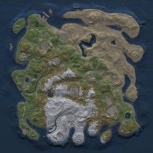 Thumbnail Rust Map: Procedural Map, Size: 4000, Seed: 87904007, 15 Monuments