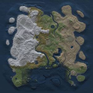 Thumbnail Rust Map: Procedural Map, Size: 4000, Seed: 828174402, 15 Monuments