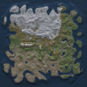 Thumbnail Rust Map: Procedural Map, Size: 4500, Seed: 390979559, 16 Monuments