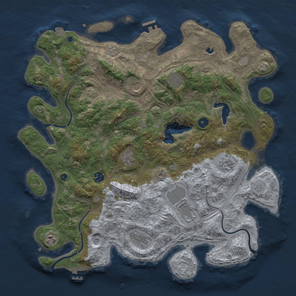 Rust Map: Procedural Map, Size: 4300, Seed: 152648, 15 Monuments