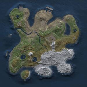 Thumbnail Rust Map: Procedural Map, Size: 2588, Seed: 481981, 9 Monuments