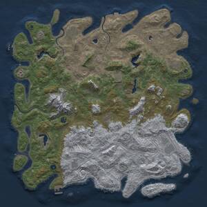 Thumbnail Rust Map: Procedural Map, Size: 5500, Seed: 1027664551, 17 Monuments