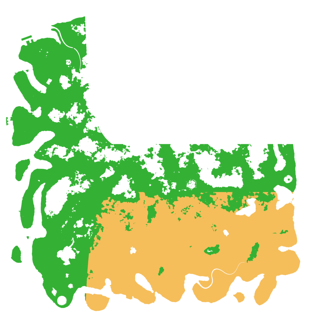 Biome Rust Map: Procedural Map, Size: 6000, Seed: 158429001