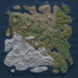 Thumbnail Rust Map: Procedural Map, Size: 4500, Seed: 1347855296, 16 Monuments