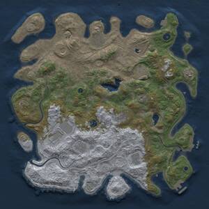 Thumbnail Rust Map: Procedural Map, Size: 4300, Seed: 1743661051, 17 Monuments